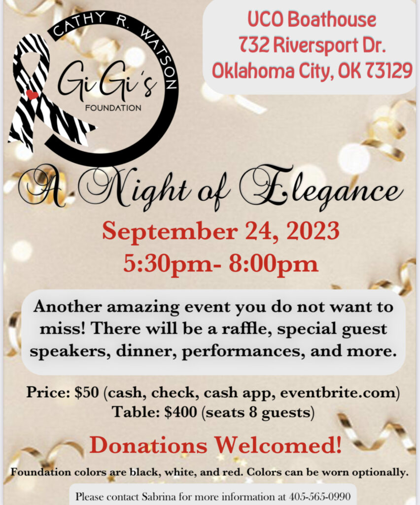 Night of Elegance poster with some details